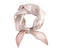 MEISEE 100% Pure Mulberry Silk Scarf 21" Square Scarf Neckerchief Headscarf Breathable Lightweight for Women Gift Packed - color: Light Pink + Gray Flower