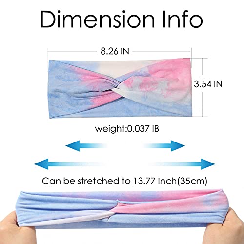 Artilady 6 Pack Wide Boho Headbands for Women - Soft Yoga Elastic Hair Bands for Girls Workout Running Sport Headwrap Non-slip Breathable (Multicolor) - color: 6pcs Multicolor