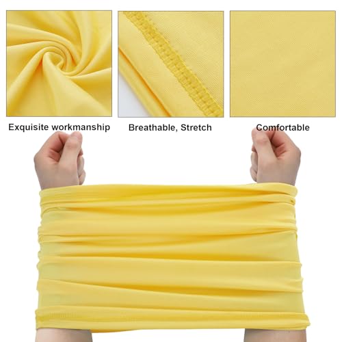 Geyoga 6 Pieces Summer UV Protection Cooling Neck Gaiter Face Clothing Neck Gaiter Mask Scarf Sunscreen Breathable Bandana - color: Neutrals