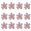 Small Crystal Hair Charm Claw Clips for Women Girl, 10PCS Gradient Cat's Eye Mini Flower Claw Design Hair Accessories (Purple) - color: Purple