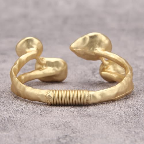 Chunky Gold Bracelet Trendy Gold Cuff Bracelets for Women Statement Silver Arm Cuffs Bangles Arm Punk Jewelry Accessories - style: Chunky Twisted Bracelets