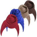 Qianmome Womens Big Flower Turban Beanie Elegant Cap Head Wrap Stretch Long Hair Scarf Headscarf - color: 4pieces-26-style 1