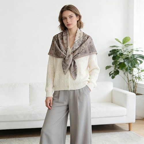 41" Large Square Scarf Hairscarf Fashion Scarves Hair Wrapping Scarfs Night Sleeping Headscarf for Women B06 - color: B065