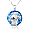 925 Sterling Silver Animal Necklaces Lion/Cat/Phoenix/Bunny/Koalas Necklace Adjustable Chain Animal Lover Pendant Jewelry for Women Men - style: Koala
