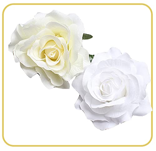 Hair Flower Clips Brooch Boutique Hair Accessories Bohemia Hairpins for Women Girls (White) 1 Count (Pack of 1) - color: White