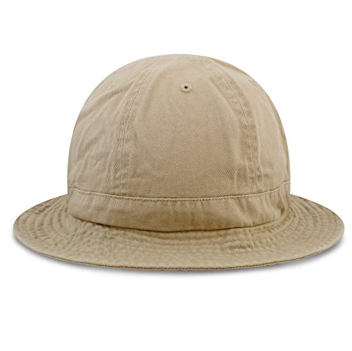 Women's Cotton Bucket Hat, Lightweight Packable Summer Sun Hat with Round Top Design for Beach Travel - color: 1. Tennis - Khaki, size: Large-X-Large