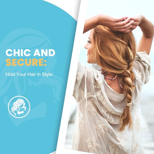 HOYOLS Soft Large Seamless Hair Ties, Gentle Stretch Nylon Ponytail Holder Bands for Thick Heavy Curly Hair, No Slip No Damage Scrunchies Headbands 100 Pcs (Light Blonde) - color: Light Blonde