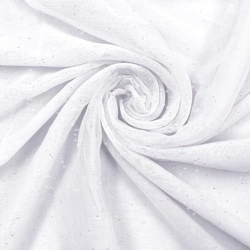 woogwin Women's Cotton Scarves Lady Light Soft Fashion Solid Scarf Wrap Shawl - color: Glitter White