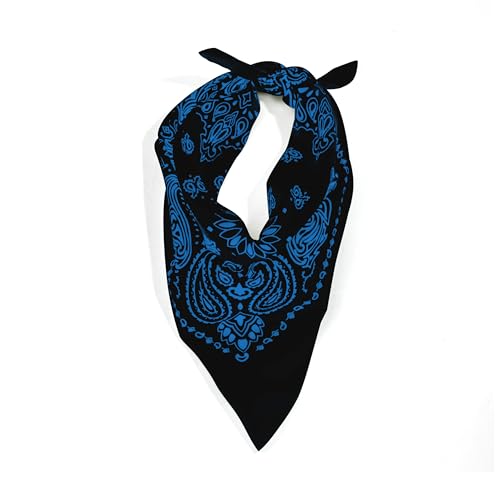 Rothco Trainmen Paisley Bandana - Standard - 22" X 22" - color: Black/Blue