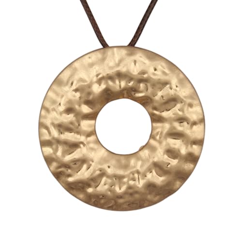 JAOYU Boho Necklace for Women Large Pendant Necklace Boho Long Choker Leather Gold Necklace Vintage Earthy Jewelry Trendy - style: Boho Long Pendant Necklace