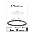 Lit Wall Crystal Anklets for Women Handmade Beach Boho Ankle Bracelet 4mm Adjustable Beaded Ankle Bracelet Waterproof Natural Stone Anklet Plus Size Anklets Gemstone Anklet Jewelry Gift for Her - style: Black Obsidian