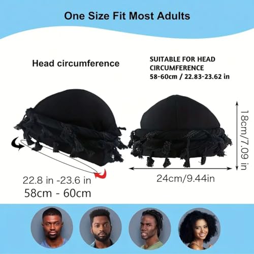 Gturytr Turban for Men Vintage Twist Head Wraps Durag Satin Lined Halo Turban for Women Modal and Satin Scarf Tie - color: Camouflage-grey&white