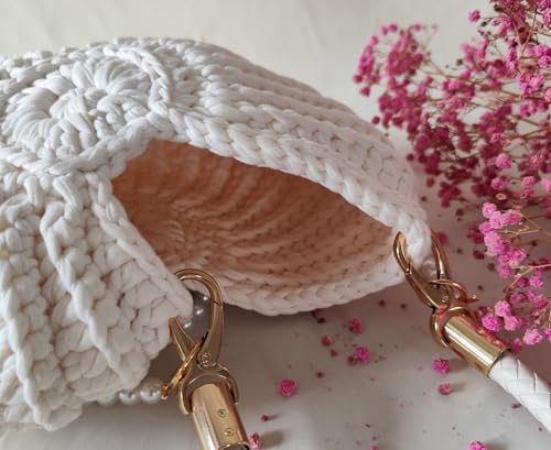 Handmade Crochet Tote Bag Seashell Purse for Women Boho Shell Handbag Crossbody Shoulder Bag Summer Beach Clutch Hobo Handbag - color: Grass Green
