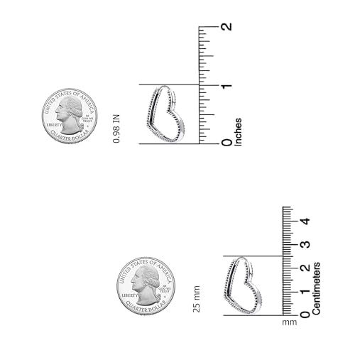 LeCalla 925 Sterling Silver Heart Hoop Earrings for Women | Love Theme Heart Shaped Hoop Earring | Womens Italian Love Heart Earrings Hoops - color: Love Heart Caviar