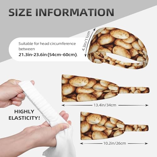 Black and Gold Swirl Liquid Ink Marble Workout Headbands Fashion Sports Sweatbands Yoga Hairbands for Fitness Athletic Non Slip Wicking Headscarf for Men Womens Girls Summer Accessories Elastic Bands - color: Potato