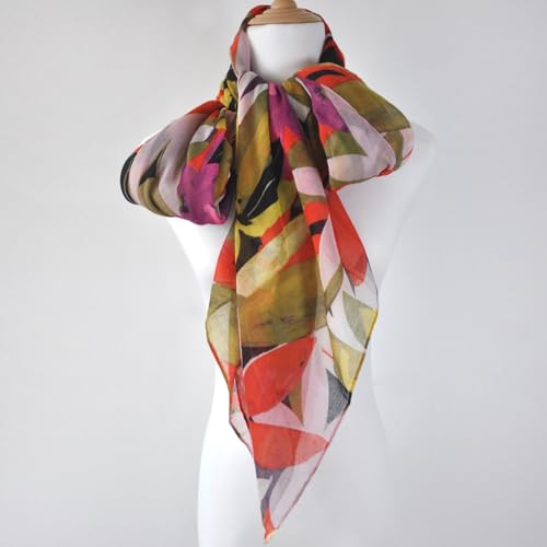 Boho Scarf for Women Lightweight Summer Scarves Fashion Shawl Wrap - color: Cr-d06
