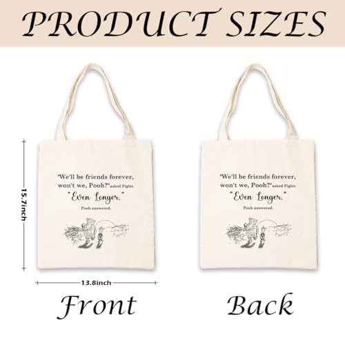 Canvas Tote Bag Aesthetic for Women,Reusable Canvas Cute Shoulder Bag for Grocery, Shopping, Beach & Daily Use - color: Bear 2