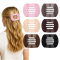 Obeoby 6 Pcs Flat Hair Clips, Medium Flat Claw Clips for Women Girls French Hair Barrettes Accessories - color: Multicolor