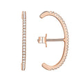 PAVOI 14K Gold Plated 925 Sterling Silver Post Minimalist Suspender Ear Cuff Earrings for Women | Wrap Earlobe Studs - style: Cubic Zirconia