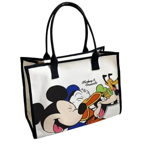 Cute Canvas Tote Bag with Zipper & Inner Pocket, Reusable Gift Bag for Women, Large Work Beach Travel Tote - color: M2