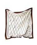 Hioyiwse Head Scarf For Women Hair Bandana 35" Large Square Satin Wrap Sleeping Neck Silk Satin Hair Scarves Lightweight - color: F3-rose Lines on White Background(35*35inch）