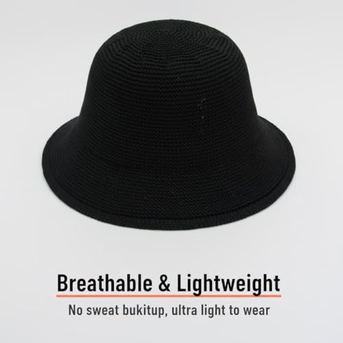 Women Straw Hat Beach Sun Cap Foldable Paper Knitted for Travel Summer Vacation Soft Lightweight Breathable - color: Black