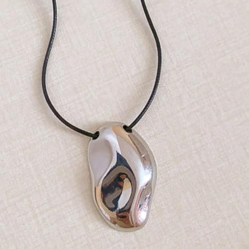 Frodete Statement Necklace for Women Chunky Gold Necklaces Long Pendant Necklace Boho Necklaces Gold Pendant Jewelry Cowboy Chic Style Cowgirl Outfit - color: Z7:Silver Necklace