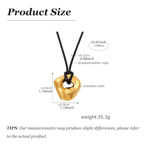 Frodete Statement Necklace for Women Chunky Gold Necklaces Long Pendant Necklace Boho Necklaces Gold Pendant Jewelry Cowboy Chic Style Cowgirl Outfit - color: A：gold pendant necklace