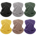 Geyoga 6 Pieces Summer UV Protection Cooling Neck Gaiter Face Clothing Neck Gaiter Mask Scarf Sunscreen Breathable Bandana - color: Neutrals