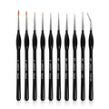 10Pcs Detailing Paint Brushes, Miniature Painting Brushes for Acrylic, Oil, Watercolor, Art Painting Brushes with Triangular Handles for Model, Nail, Figurine, Face, Paint by Numbers Kit for Adults