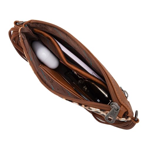 Montana West Western Purse for Women Crossbody Bag Wristlet Clutch Purse - color: A3 Leopard Brown