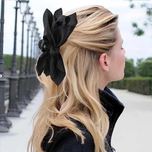 Bow Claw Hair Clips 4PCS Big Hair Bows for Women Butterfly Styling Large Hair Clips for Thin Thick Curly Hair Hair Accessories for Girls Teen Gifts for Ladies - color: 4PC