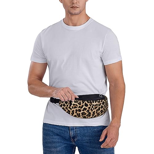 Leopard Print Cheetah Skin African Animal Fashion Casual Fanny Pack Waist Bag Men Women Adjustable Belt Waist Bag For Travel Hiking Cycling Running Festival Carnival - color: Black15