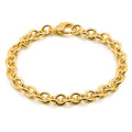 Dankadi 925 Sterling Silver Classic Round Cable Wire Link Bracelet Women Cuban Curb Oval Belcher Link Chain 5.9 to 9 in For Men 24k Gold Plated Cuff Jewelry Gift - color: 6MM Gold, size: 8 inch