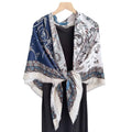 K-Elewon Large Square Scarf 51" Cotton and Linen Hand feel Scarf Fashion Scarves Hair Wrapping Scarfs Neck Scarves for Women - color: H2302
