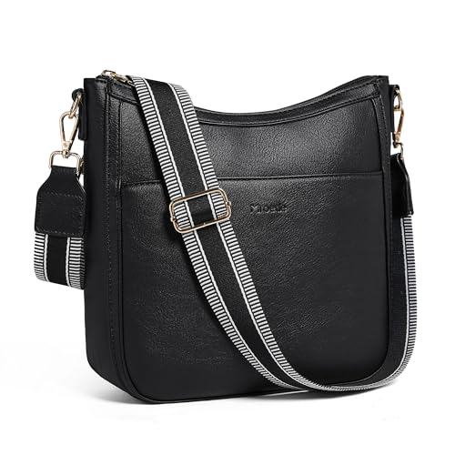 Crossbody Bags for Women Crossbody Purse for Women Vegan Leather Hobo Purses Shoulder Handbags for Daily Travel Work - color: 3-1 Black