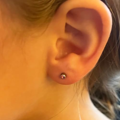 QWALIT 3 Pairs Ear Piercing Kit Silver Gold Ear Piercing Gun Kit Disposable Self Piercing Earrings at Home Earring Gun Piercing kits with Earring Studs Small Ball - color: A3-Mix -silver gold
