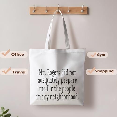 Motivational Canvas Tote Bag,Positive Affirmation Gifts for Women Men Reusable Grocery Shopping Tote Bag Purse - color: White