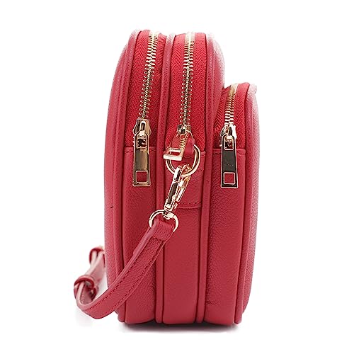 Mali+Lili, Josie Triple Zip Crossbody Bag - color: Red