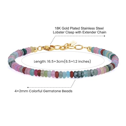 COAI Colorful Gemstone Necklace for Women, Vacation Jewelry Beaded Summer Necklace for Women - style: Beads Bracelet