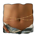 Rhinestone Waist Chains Crystal Waist Chain with Pendant Abdominal Chain Thin Minimalist Body Chain Jewelry for Women Beach Rave - style: B-Beads-Gold