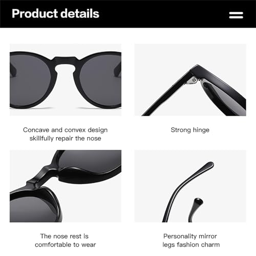 LJCZKA Round Polarized Sunglasses for Men Women Retro Small Face Sunglasses Polarized Vintage Sun Glasses UV400 Protection - color: Olive Green Hawksbill Green