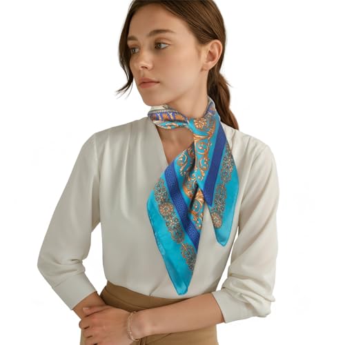 RIIQIICHY Women Head Hair Scarf Like Satin Silk Scarf Sleeping Hair Wrapping Night 27.5" - color: C006