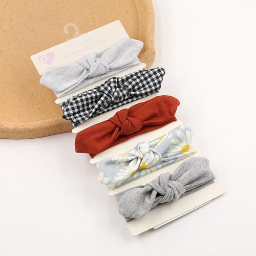 Baby Headbands Soft Stretchy Baby Girl Bows Newborn Infant Toddler Headwrap Hair Accessories - color: Gray