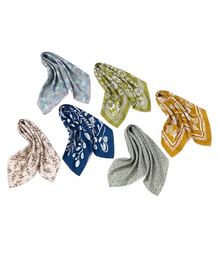 STARWHISPER Multicolored 22''x22'' Cotton Bandana for Women and Men Multi-purpose Headband Hair Scarf Protective Coverage - color: H1