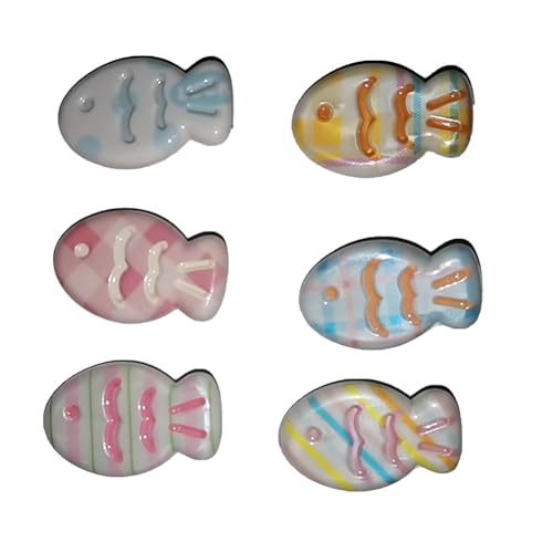 6 Pcs Small Fish Hair Clip, Colorful Fish Design, Cute & Fun Mini Hair Accessories for Women Girls (Color clip)