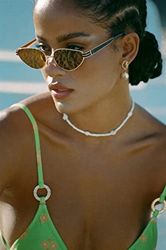 Gold Plated Huggie Hoop Earrings with Charms Fashion Pearl Drop Dangle Earrings for Women Handmade Karma Circle Jewelry for Ladies Lightweight Pearl Earrings on Christmas - color: lion