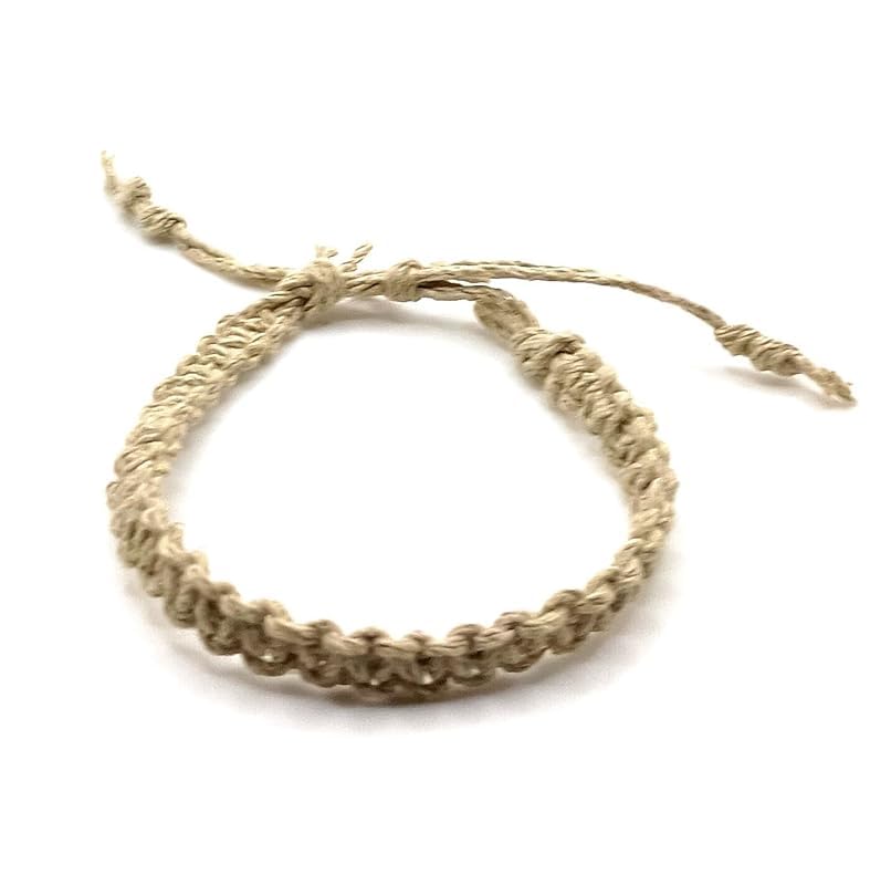 Hemp Bracelet Adjustable - color: Glow in the Dark