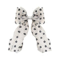 Large Hair Bow Clips for Women, Pink Bow Hair Barrettes with Long Tail French Hair Ribbon Clips Hair Accessories for Girls (Flower) - color: Flower