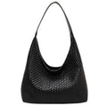 2026 Leather Tote Bag for Women Top-handle Shoulder Bag, Hobo Bags Large Capacity Soft Vegan Crossbody Handbag Underarm - color: Black